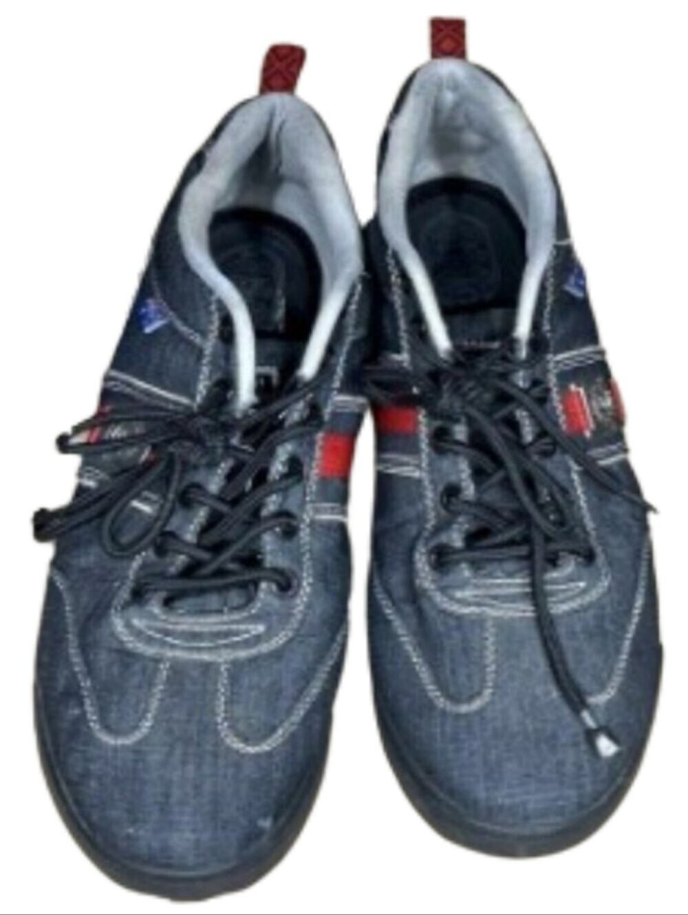 > Coogi Australian Men's Casual Denim Lace-Up Sneakers in Dark Blue